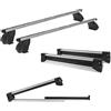 Rixto Barre portatutto in alluminio + Portasci scorrevole 6 paia di sci o 4 snowboard per ALFA ROMEO GIULIETTA (5 porte) dal 2010 in poi con tetto standard