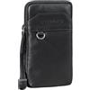 STILORD 'Tyrell' Petto Uomo Borsa a tracolla in pelle con passante per cintura Borsa per cellulare Marsupio Crossbody Collo Borsa Vintage Borsa Uomini, Colore:nero
