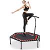 ONETWOFIT Mini Trampolino 48 Silenzioso con Manubrio Regolabile Attrezzo per Fitness e Salto Allenamento Cardio Trainer OT064