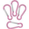 OUTDOOR SAXX® - Moschettoni a S, in alluminio, 4,8 cm, colore: rosa, per il fissaggio di attrezzature allo zaino, alla cintura, alla canoa, set da 4 pezzi