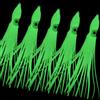 VURYAPI 5 Pezzi Esche da calamaro luminoso Esche artificiali da pesca mare Calamari di sillicone piombati 35g 14cm