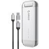 ORICO 3700MB/s SSD esterno 1TB, compatibile con Thunderbolt 4/3, USB4.0 per 40Gbps, unità portatile a stato solido con cavo USB C 2 in 1, smartphone USB-C, tablet, PC e Mac, PSSD - R40
