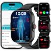 YYKY Smartwatch Uomo Donna 2025 ECG+HRV𝐆𝐥𝐢𝐜𝐞𝐦𝐢𝐚2.01 Orologio sanitario con funzione telefono,SPO2 RΙΙEναMENtO dEΙΙ'ΑpNEΑ,Stress emotivo Pressione sanguigna Meteo sonno fitness per Android/iOS