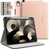 JETech Custodia per iPad Air 11 Pollici M3/M2 (2025/2024), iPad Air 5/4 (Modello 2022/2020), PU Pelle Folio Protettiva Cover con Portapenne & Tasca, Multi-Angolo Visualizzazione (Oro Rosa)