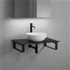 neoro n50 Slim top La: 80 cm con lavabo Ø 45 cm bianco opaco,, BN0106WM+BN0402BM+BN0501BM+2#BN000005, n50 [Mobili da Bagno > Top con Lavabo da Appoggio]