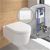 Villeroy & Boch Embrace WC sospeso, SET completo, con elemento incasso e placca di azionamento ViConnect 200S, 5C24R0R1+92249068#SET, Embrace bianco [WC > WC con Elementi Incasso]