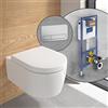 Villeroy & Boch Embrace WC sospeso, SET completo, con elemento incasso e placca di azionamento ViConnect 200S, 5C24R0R1+92249069#SET, Embrace bianco [WC > WC con Elementi Incasso]