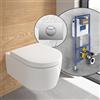 Villeroy & Boch Embrace WC sospeso, SET completo, con elemento incasso e placca di azionamento ViConnect 100S, 5C24R0R1+922485LC#SET, Embrace bianco [WC > WC con Elementi Incasso]