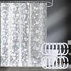 QEEROYO Tenda Doccia Antimuffa 180 x 200 cm, Traslucido Tenda da Bagno Impermeabile, con Motivo Ciottoli 3D, Asciugatura Rapida Antibatterica Lavabile, Con 12 Ganci in Plastica, per Famiglia, Hotel