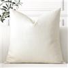 Artscope 1 Pezzi Federe per Cuscini in Finto Lino Minimalista Copricuscini Decorativo per Domestica Soggiorno Camera da Letto Divano 50x50cm, Bianco Latte