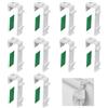 Bieiyhe 10 Pezzi Supporti a Morsetto per Tende a Rullo, Ganci per Tenda a Rullo Senza Fori, Accessori Tende Avvolgibili, Supporto Adesivo per Tenda a Rullo, Supporto Tende a Pacchetto per Fissaggio