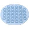 sourcing map Tappetino doccia vasca da bagno, 30 x 30 cm, in PVC, antiscivolo, rotondo, con fori di scarico, ventose per vasca da bagno, blu