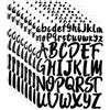Hoxfly 8 fogli Nero Adesivi Lettere Alfabeto Grandi, Adesivi Murali Lettere, Alfabeto Grandi Lettere Autoadesive, Stickers Lettere Adesive, Adesivi Murali Lettere per Scrapbooking, Letters Sticker
