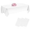 Ruikcoll Tovaglia bianca, impermeabile, tovaglia plastificata, per compleanno, rettangolare, adatta per matrimoni, feste, compleanni dei bambini, confezione da 3