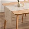 GAMUSI Runner da tavolo Natale Jacquard Filo Dorato Tavolo da pranzo Cucina Decorazione natalizia 45x135 cm Colore Beige/Oro