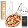 bonduri HomePizza Pala per pizza, in alluminio e manico in legno, svitabile per pizze, pane, impasti - 64 cm - forno a pietra, forno, grill - incl. ebook