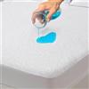 Flowen Coprimaterasso Singolo Impermeabile in Cotone 90x190 cm Lenzuolo con Angoli Bianco in Cotone Terry e Microfibra Protezione per Letto e Materasso Traversa Traspirante Anallergico Lavabile in Lavatrice