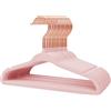 Stormix Grucce Per Neonati, Confezione Da 16 in Velluto Antiscivolo Grucce Con Tacche Per Le Spalle Per Bambini Piccoli Rosa (Gancio Oro Rosa)