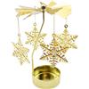 SHUOHONG Portacandele Girevole Rotante Natalizio in Metallo, Porta Candele Candele Tealights, Porta Candele da Tavolo, Portacandele da Tavolo, Candele Decorative per Natale Compleanno Matrimonio (S)