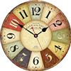 VIKMARI 30 CM Orologi da Parete Legno Vintage Orologio da Parete Cucina Orologio da Parete Silenzioso Quarzo Parigi francese Rustico Decorazione Parete per Soggiorno Camera da Letto Sala da Pranzo