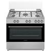 SCHAUB LORENZ CUCINA 90x60 INOX TUTTOF. GAS VENTIL.+GRILL ELET. 5 F. A SLORENZ