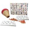 PALUPLUS Tombola Tradizionale Napoletana con 48 Cartelle e Tabellone con Smorfia, Cestello in Vimini e 90 Numeri in Legno, Gioco per Famiglia per Natale e Capodanno -6751F