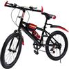 DaiJiubu Bicicletta da bambina per bambini da 2 a 13 anni, con asta per bicicletta, con cavalletto laterale, per mountain bike, da corsa, da 6 marce, colore rosso