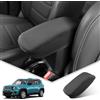 BIBIBO Copertura per bracciolo compatibile con Jeep Renegade BU 2015-2025, protezione per bracciolo centrale, copertura per console centrale, rivestimento bracciolo (linea nera)