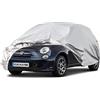 kayme Telo Copriauto da Esterno, Kayme Copertura per Auto Impermeabile Anti UV Anti Vento Antipolvere, Compatibile con Fiat 500, Abarth 595 695, Twingo, 108, Picanto, Adatto per City Car fino a 365 cm.