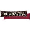 furn. Furn La Vida Life Is Beautiful Copertura paraspifferi in velluto - Multicolore - 20x92 cm