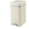 KITCHEN MOVE Pattumiera a pedale rettangolare stretta in plastica 10L AURA Bianco