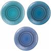 Villa d'Este Home Tivoli Set 6 Piatto pane Ø 15 cm in vetro, Imperial Ocean