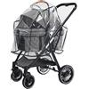 Generic Copertura universale per passeggino per cani, Copertura antipioggia per carrozzina per animali domestici,Carrozzina per cani, Carrozzina per cani, Solo il parapioggia, non il carrello