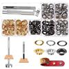 LWAIX Occhielli per Teloni Occhiello Strumento 6mm Kit Occhiellatrice per Teloni con Strumenti di Installazione per Teli in Pelle e Altri Tessuto 180Set (6MM)