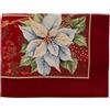 PARAMAISON Tovaglia Gobelin 12 Posti Red Star, Rettangolare Decorazione Natalizia Jacquar Made in Italy | 140x240 cm