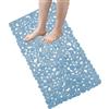 HOME ZEN HOUSEHOLD LINEN TAPPETO ART. ARIEL DOCCIA VASCA ANTISCIVOLO CON VENTOSE 100% PVC PLASTICA QUALITà COMFORT - ANTIMUFFA - SICUREZZA PER BAMBINI E ANZIANI (AZZURRO, 76,50X38,50 CM)