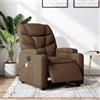 Gecheer Poltrona,Massaggiante,Elettrica,Relax,Reclinabile,da TV,da Saotto,in Tessuto,Marrone,con Poggiapiedi,74x89x100 cm,Poltrona Reclinabile,Relax,Poltrona da TV,Poltrona per Anziani