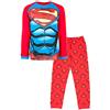 DC Comics Completo Pigiama per Ragazzi di età 3-10 | Pigiama Superman a Maniche Lunghe | 100% Cotone Superman Costume | Articolo Ufficiale| Regalo per i Ragazzi - 8-9 Anni
