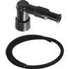 cyclingcolors Cavo 7mm Filo con Pipetta Cappuccio Candela Moto Scooter Ciclomotore Tagliaerba Trattore Tosaerba Motosega Decespugliatore Pipette Candele, Nero