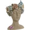 AlexandreHouse MACETERO MAGNESIA 32X31X52 CHICA FLORES CREMA
