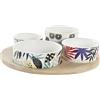 AlexandreHouse TABLA APERITIVO SET 5 GRES 23X23X5,6 TROPICAL