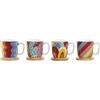 AlexandreHouse CAFE SET 4 DOLOMITE BAMBU 13X10X10,5 180 ML