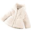 OBEEII Neonate Giacca in Pile con Cappuccio Cappotto Capispalla Cardigan Cerniera Cappotto Autunno Inverno Abiti Spessi Tinta Unita Bianco 6-7 Anni