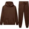 Generico Tuta Uomo Completa Invernale Tuta Felpata Pile Pantaloni Tuta Uomo Completo Tuta in Casa Felpa con Cappuccio Tuta Sportiva Jogging Suit