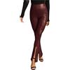 Generico Leggins di Pelle Donna, Vita Alta Leggins Pu Skinny Elastico Leggings Similpelle Stretch Sexy Pantaloni Aderenti Pelle Vita Alta Opachi Soft Push Up