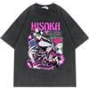 flowereyes Anime Hunter X Hunter Stampato Pullover T-Shirt Hisoka Morow Uomini e Donne T-Shirt Estiva Marea Allentata Spalla Maniche Corte Tops