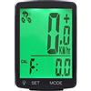 Fockety Computer da bicicletta, display LCD retroilluminato da 2,8 pollici, contachilometri da bicicletta senza fili con sensore di cadenza, computer da bicicletta impermeabile