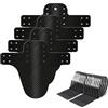 LHOEST 4 Pezzi Parafanghi Mountain Bike, Texture Fibra di Carbonio Bicicletta MTB Parafango con 40 Fascette, Paraspruzzi Bicicletta Anteriore Posteriore Mudguard per Mountain Bike da 20/24/26/27,5/29