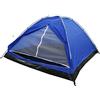 Megashopitalia Tenda da Campeggio per 3-4 Persone con zanzariera, Facile da Montare Impermeabile per Outdoor Campeggio Viaggi Escursionismo Trekking Pesca Camping (BLU)