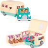 Li'L Woodzeez - Camper felice - Auto giocattolo - Camper giocattolo - Playset di figurine - Playset da campeggio - 3 anni +